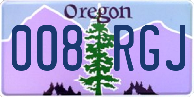 OR license plate 008RGJ