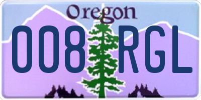 OR license plate 008RGL