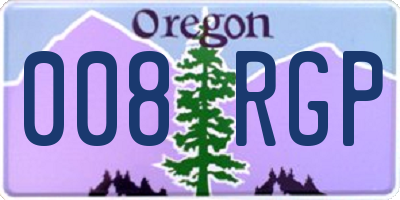 OR license plate 008RGP