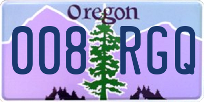 OR license plate 008RGQ