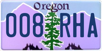 OR license plate 008RHA