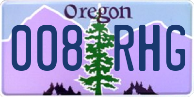 OR license plate 008RHG