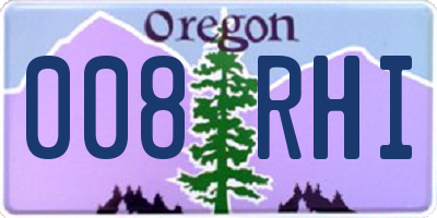 OR license plate 008RHI