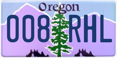 OR license plate 008RHL