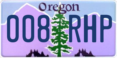 OR license plate 008RHP