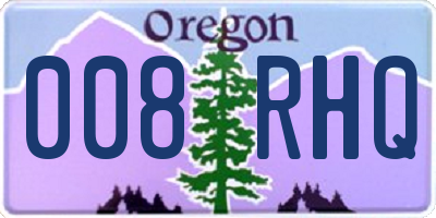 OR license plate 008RHQ