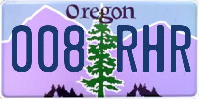 OR license plate 008RHR