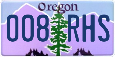 OR license plate 008RHS