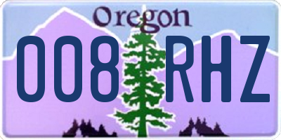 OR license plate 008RHZ