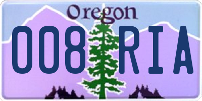 OR license plate 008RIA