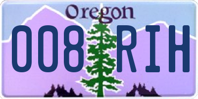 OR license plate 008RIH