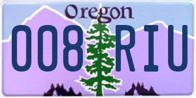 OR license plate 008RIU