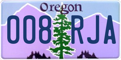 OR license plate 008RJA