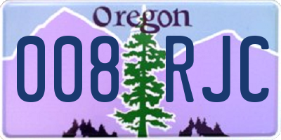 OR license plate 008RJC