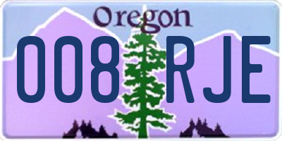 OR license plate 008RJE