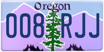 OR license plate 008RJJ