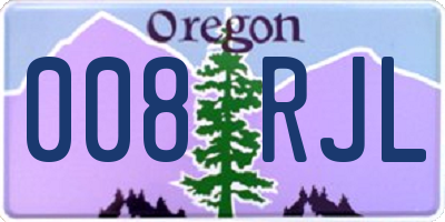 OR license plate 008RJL