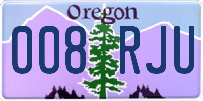 OR license plate 008RJU