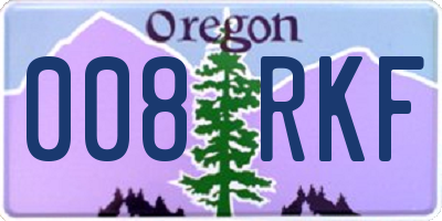OR license plate 008RKF