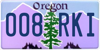 OR license plate 008RKI