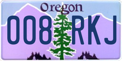OR license plate 008RKJ