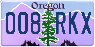 OR license plate 008RKX