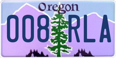 OR license plate 008RLA