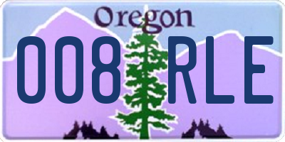 OR license plate 008RLE