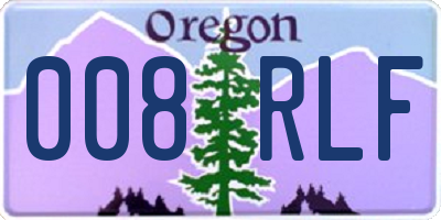 OR license plate 008RLF