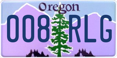 OR license plate 008RLG