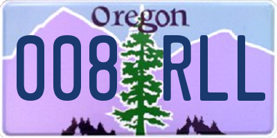 OR license plate 008RLL