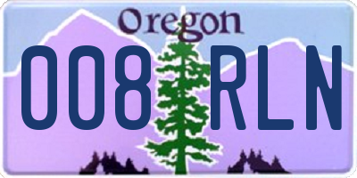 OR license plate 008RLN