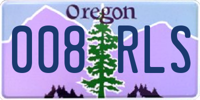 OR license plate 008RLS