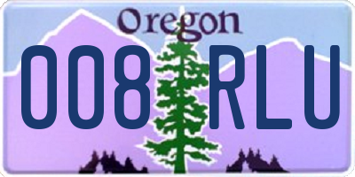 OR license plate 008RLU
