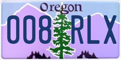 OR license plate 008RLX