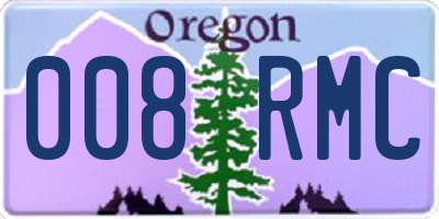 OR license plate 008RMC