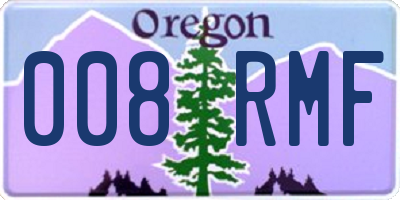 OR license plate 008RMF