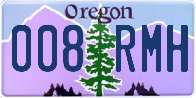 OR license plate 008RMH