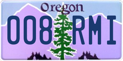 OR license plate 008RMI
