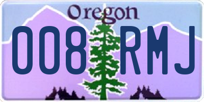 OR license plate 008RMJ
