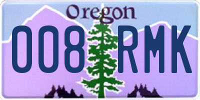 OR license plate 008RMK