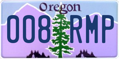 OR license plate 008RMP