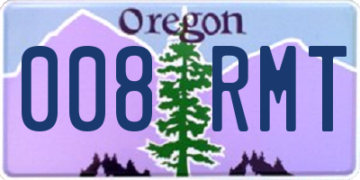 OR license plate 008RMT