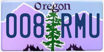 OR license plate 008RMU