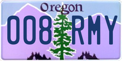 OR license plate 008RMY