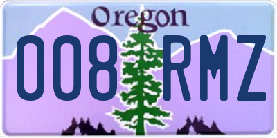 OR license plate 008RMZ
