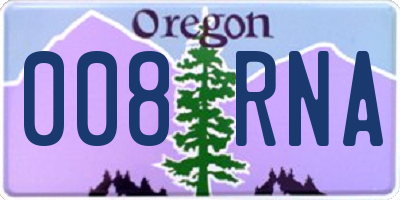OR license plate 008RNA
