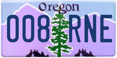 OR license plate 008RNE