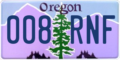 OR license plate 008RNF