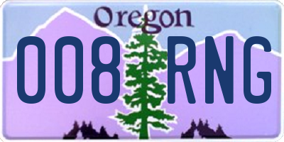 OR license plate 008RNG